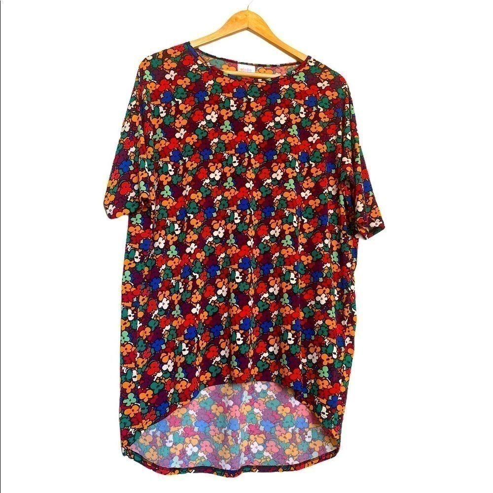 LulaRoe Flashy Floral Bright Irma Top Sz XS